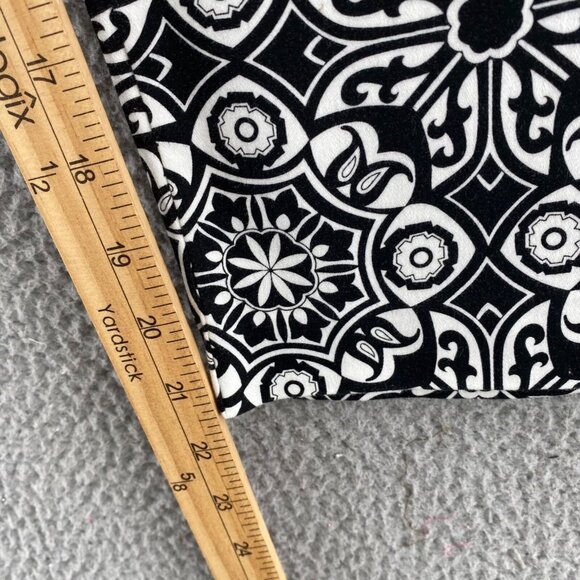 Talbots Pants Womens 8 Petite Black White Pattern Stretch Cropped Capri Vintage - Picture 10 of 12